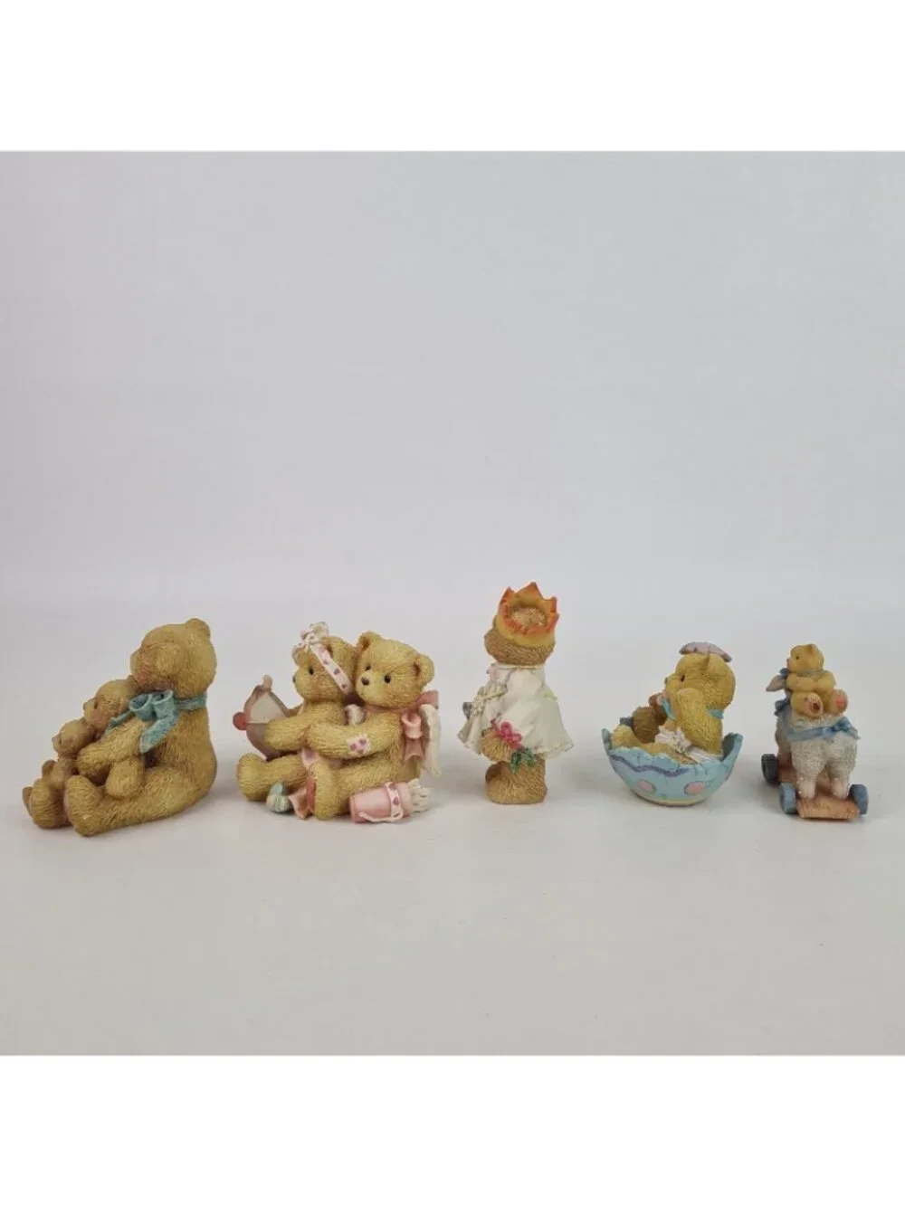 Set Of 5 Cherished Teddies Gloria Bunny Samantha Tyler 614387 Porcelain Figure